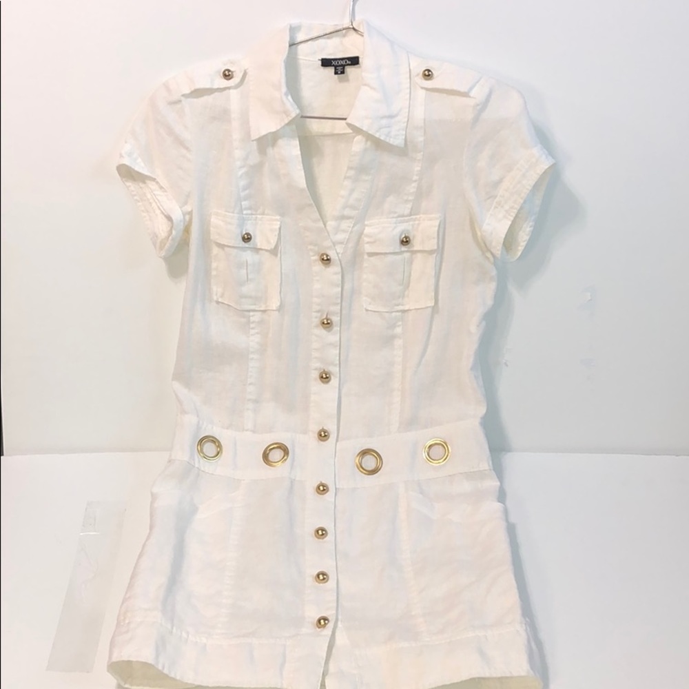 XOXO White linen dress